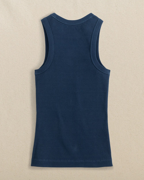 Ryan Solid Rib Tank - Dress Blue